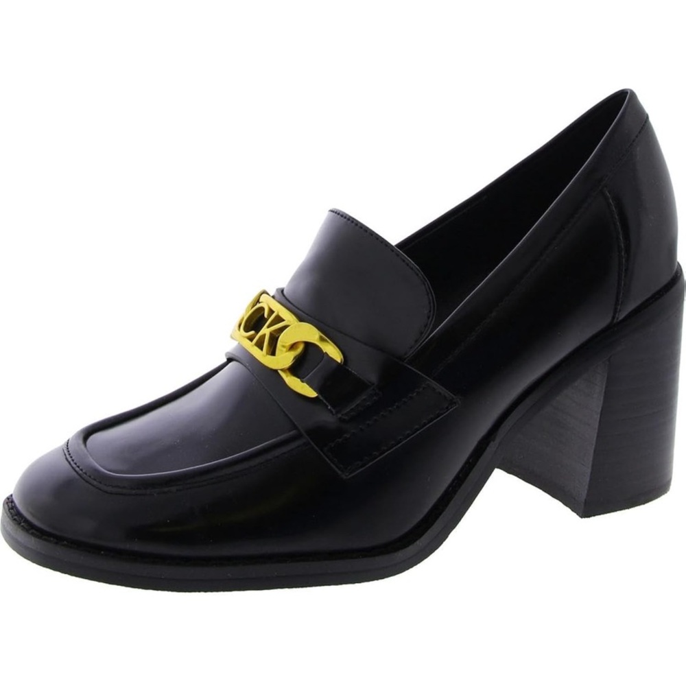 Calvin Klein Roberte Black Chain Loafer Pumps Size 11 NWT